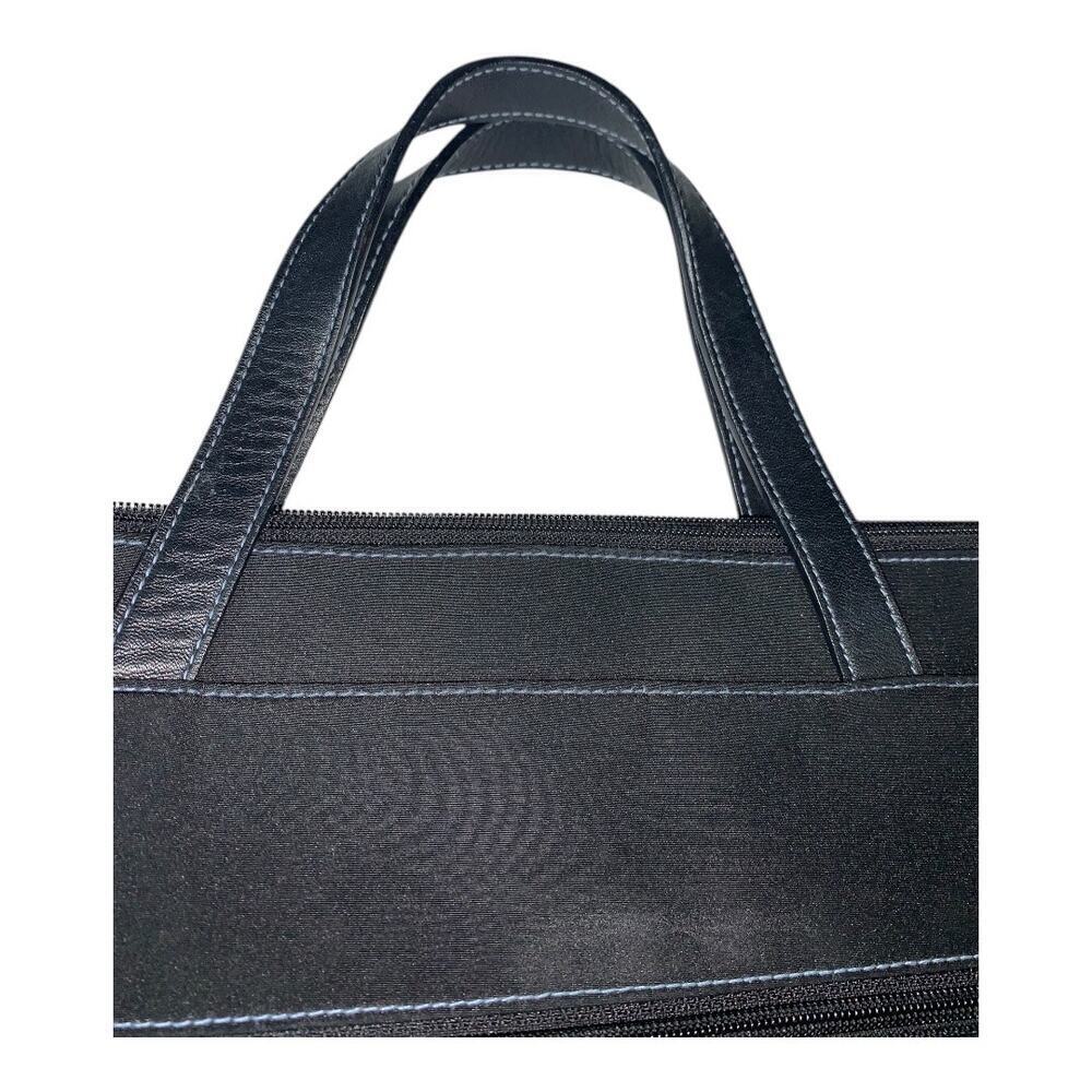 Hobo International Leather & Nylon Soft Sided Briefcase Travel Bag - Picture 4 of 8